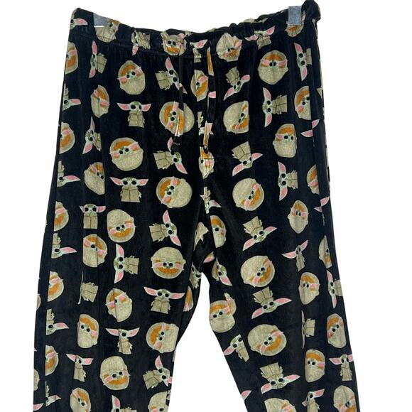 STAR WARS Crazy Lounge Baby Yoda Fleece Pajama Pants Drawstring Pull On Mens XL - Picture 4 of 8